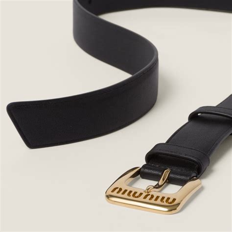 miu miu nappa leather belt|Miu Miu.